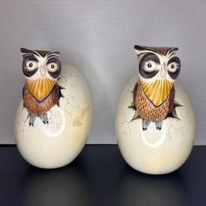 RARE!! Hatching Owl Mexican Folk Art signed by R.Miranda